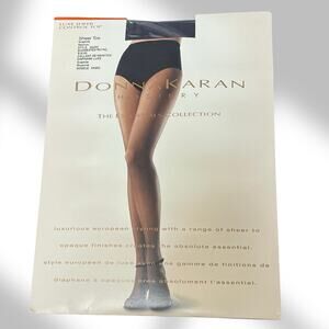 Donna Karan Hosiery Essentials Graphite Medium Pantyhose Luxe Sheer Control Top